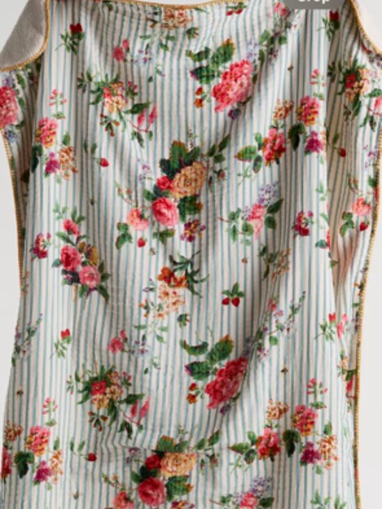 Anthropologie Other - NWT Anthropologie Gauze Cotton/Sherpa Floral Printed Throw Blanket